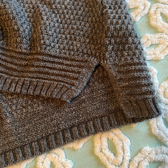 Womens charcoal grey textured sweater - Picture 3 of 6